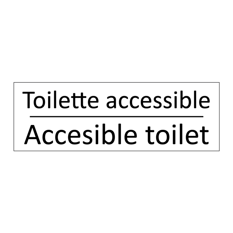 Toilette accessible - Accesible toilet