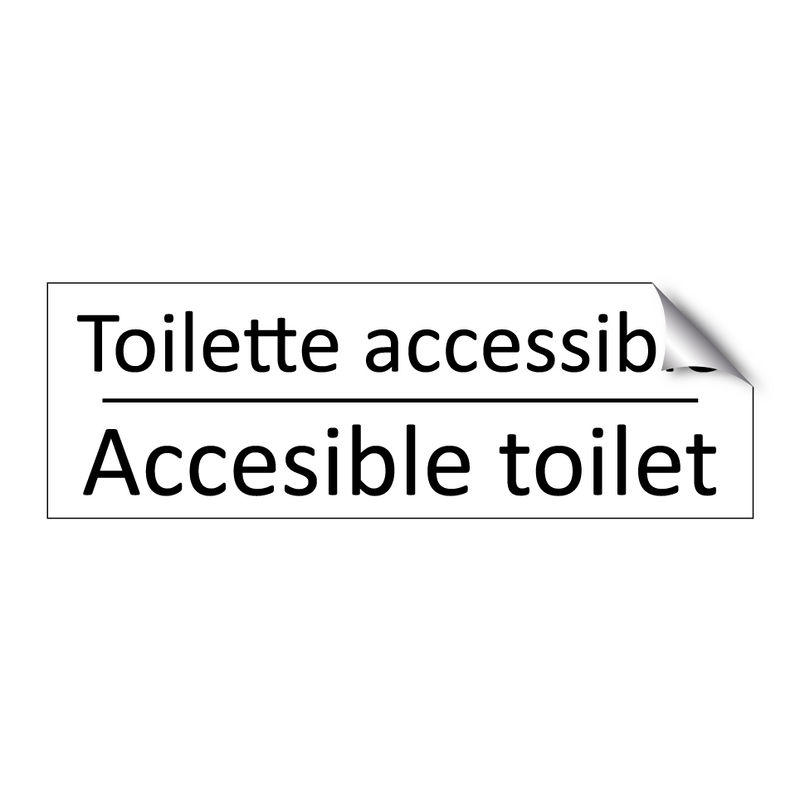 Toilette accessible - Accesible toilet