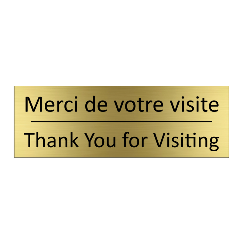 Merci de votre visite - Thank You for Visiting