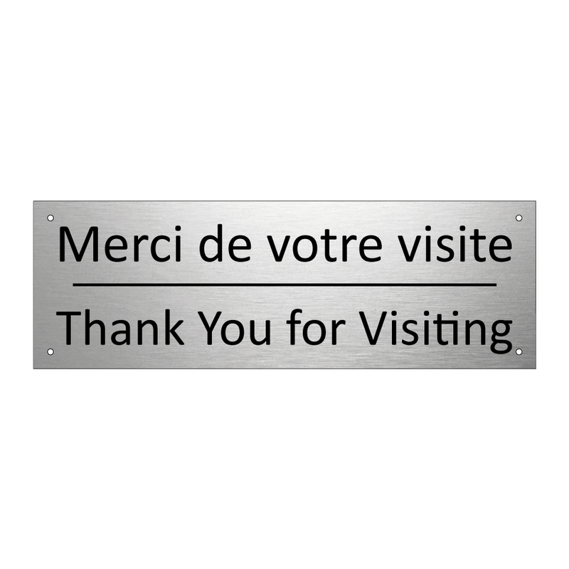 Merci de votre visite - Thank You for Visiting