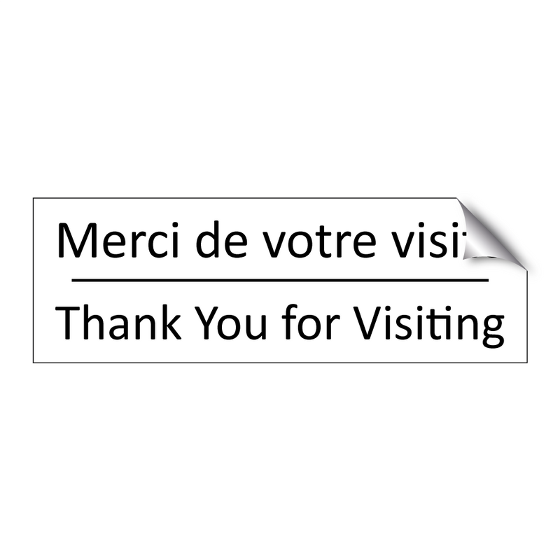Merci de votre visite - Thank You for Visiting