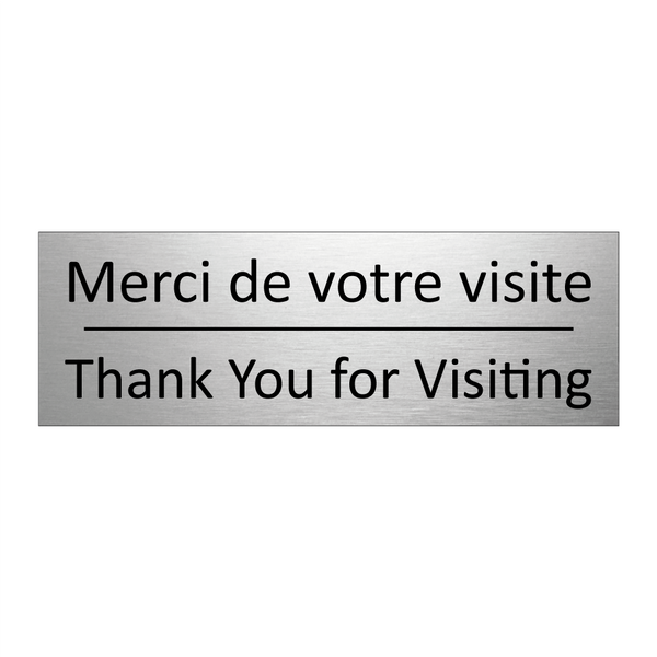 Merci de votre visite - Thank You for Visiting