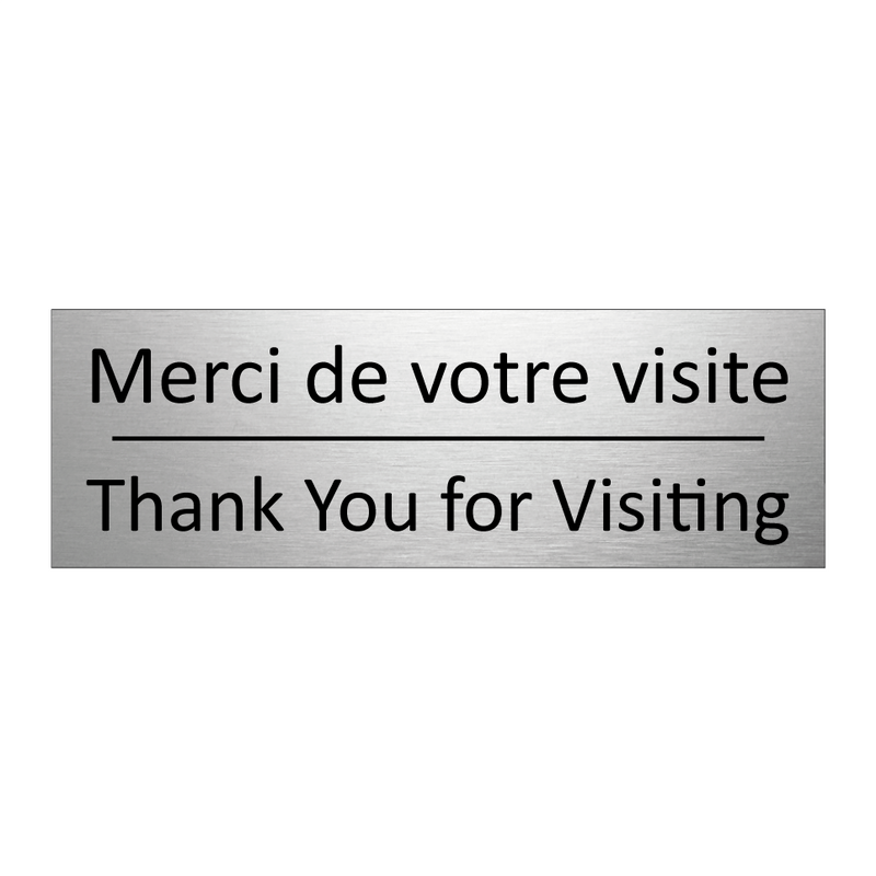 Merci de votre visite - Thank You for Visiting