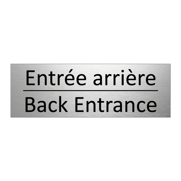 Entrée arrière - Back Entrance