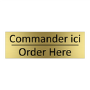 Commander ici - Order Here