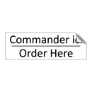 Commander ici - Order Here