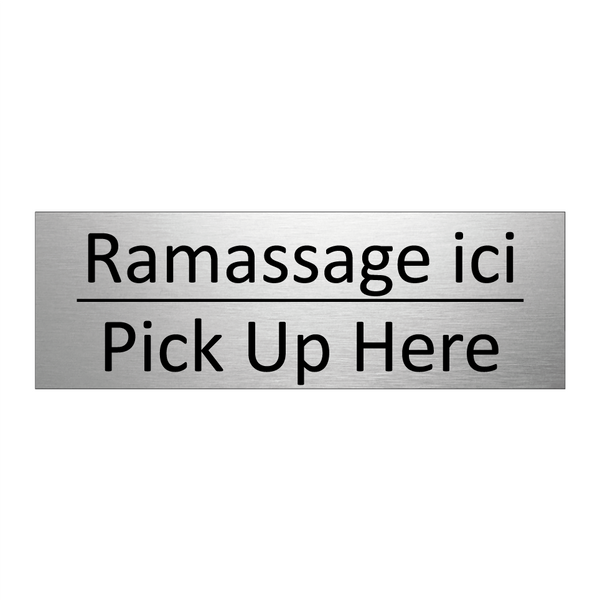 Ramassage ici - Pick Up Here