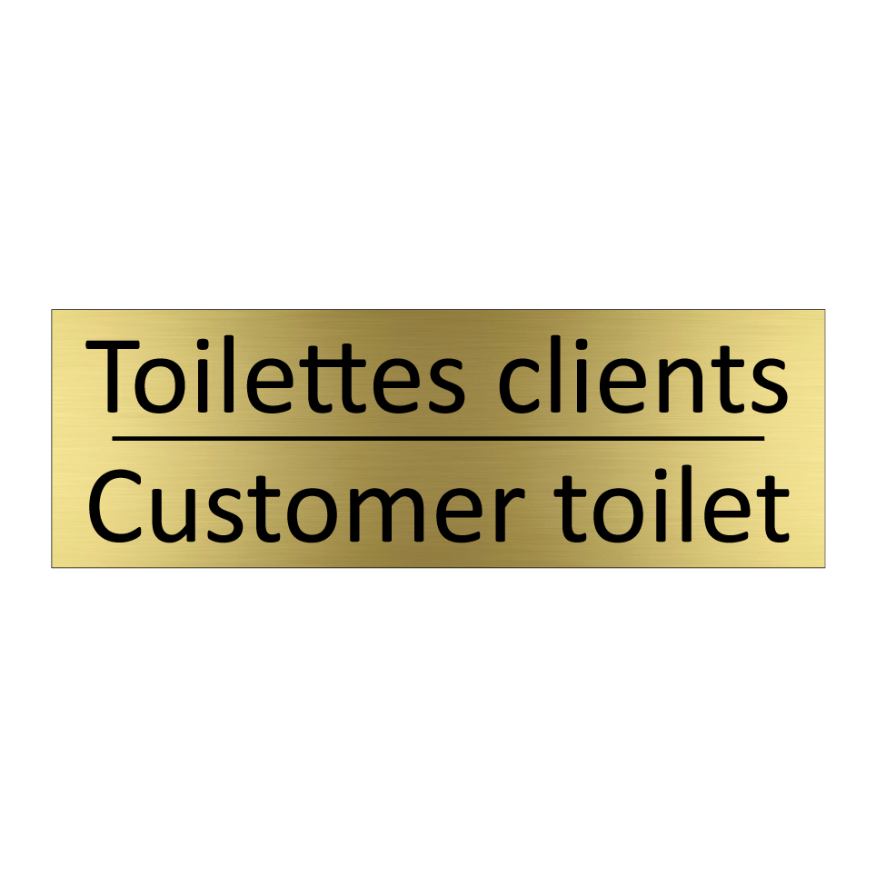 Toilettes clients - Customer toilet