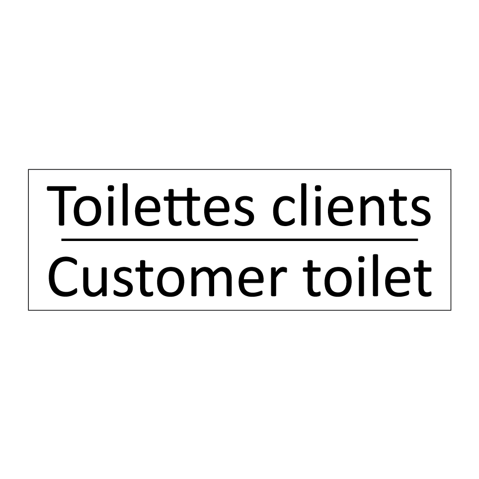 Toilettes clients - Customer toilet