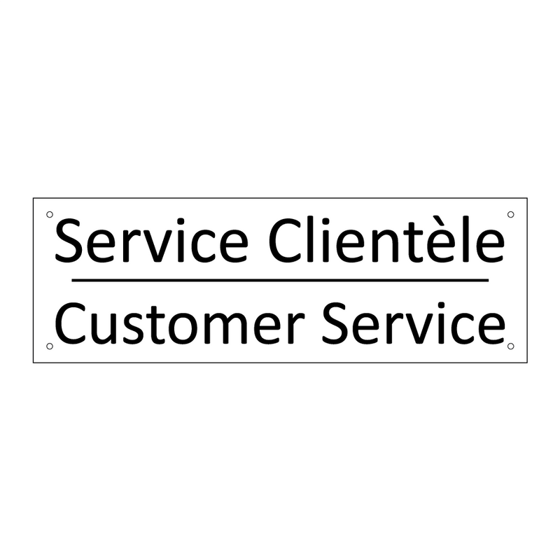 Service Clientèle - Customer Service