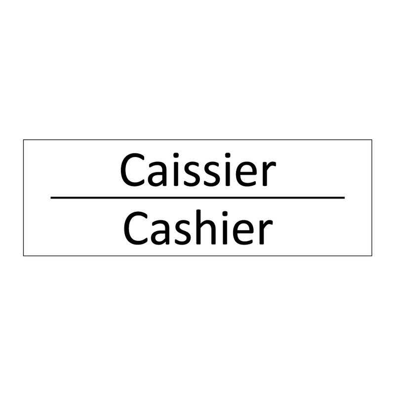 Caissier - Cashier