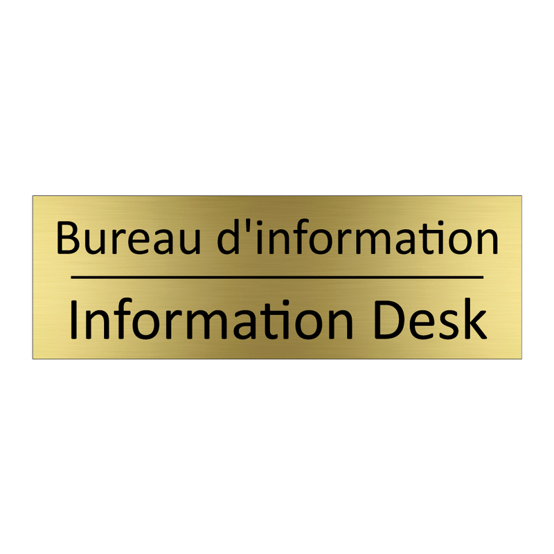 Bureau d'information - Information Desk
