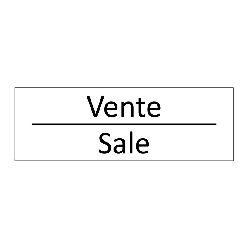 Vente - Sale
