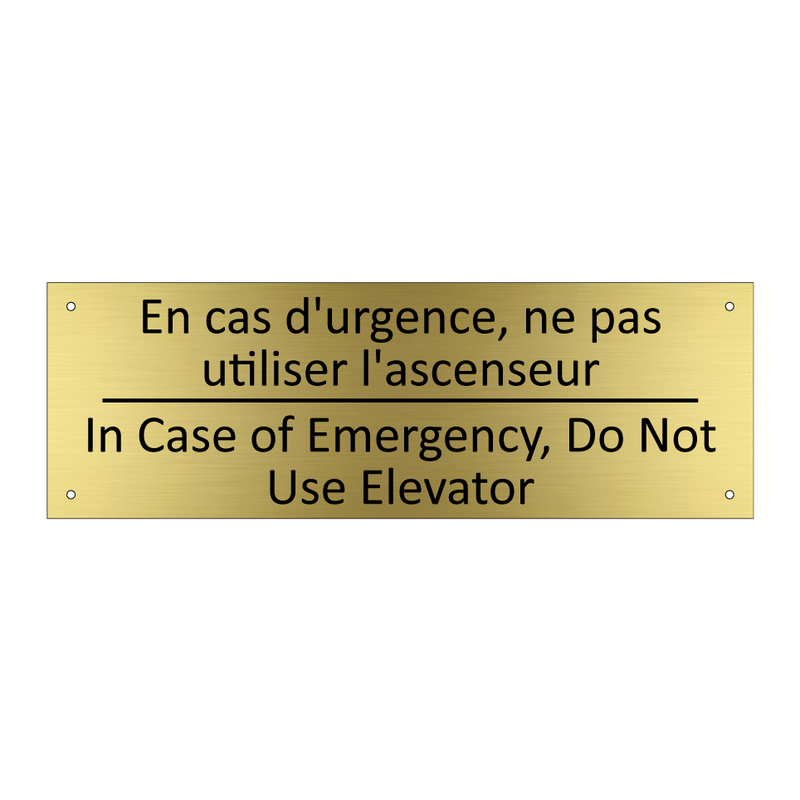 En cas d'urgence, ne pas utiliser  /.../ - In Case of Emergency, Do Not Use  /.../