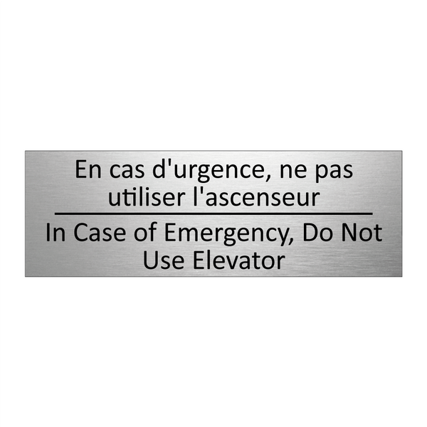 En cas d'urgence, ne pas utiliser  /.../ - In Case of Emergency, Do Not Use  /.../