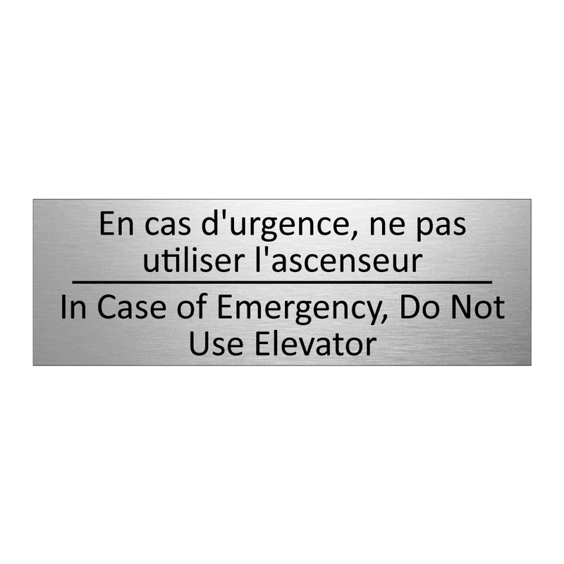 En cas d'urgence, ne pas utiliser  /.../ - In Case of Emergency, Do Not Use  /.../