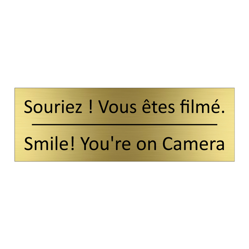 Souriez ! Vous êtes filmé. - Smile! You're on Camera