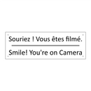 Souriez ! Vous êtes filmé. - Smile! You're on Camera
