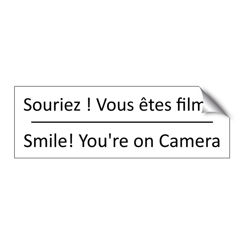 Souriez ! Vous êtes filmé. - Smile! You're on Camera