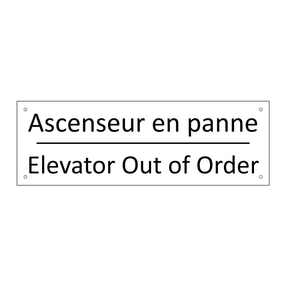 Ascenseur en panne - Elevator Out of Order