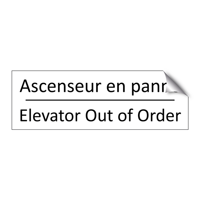 Ascenseur en panne - Elevator Out of Order