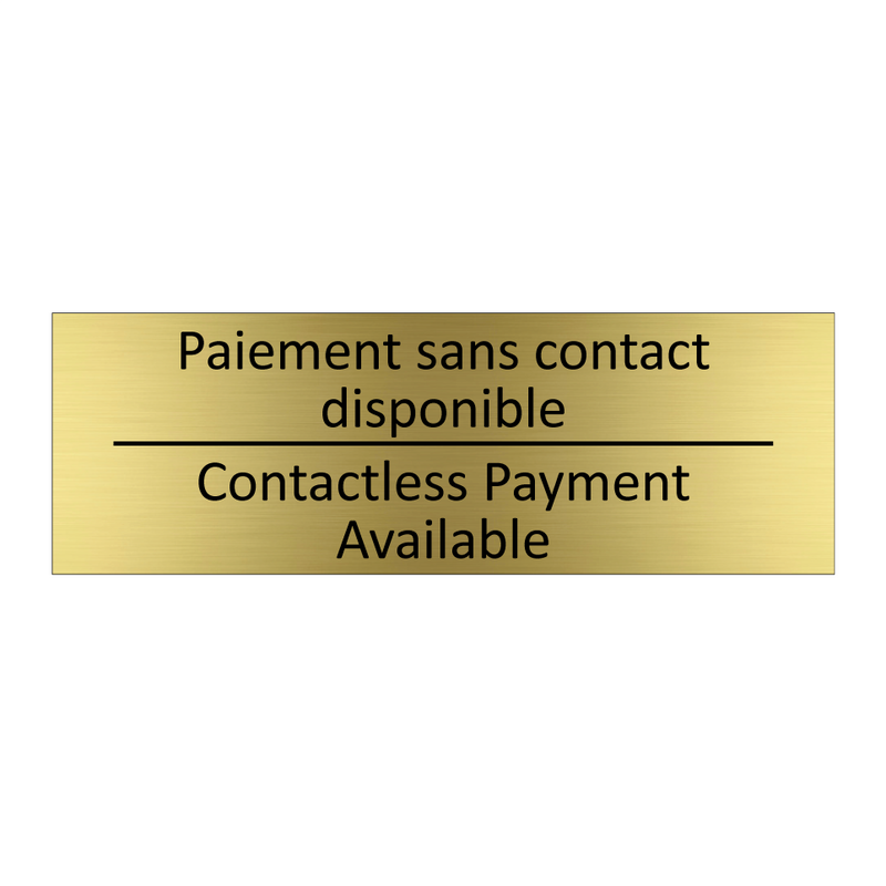 Paiement sans contact disponible /.../ - Contactless Payment Available