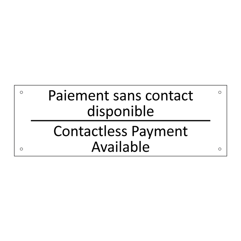 Paiement sans contact disponible /.../ - Contactless Payment Available