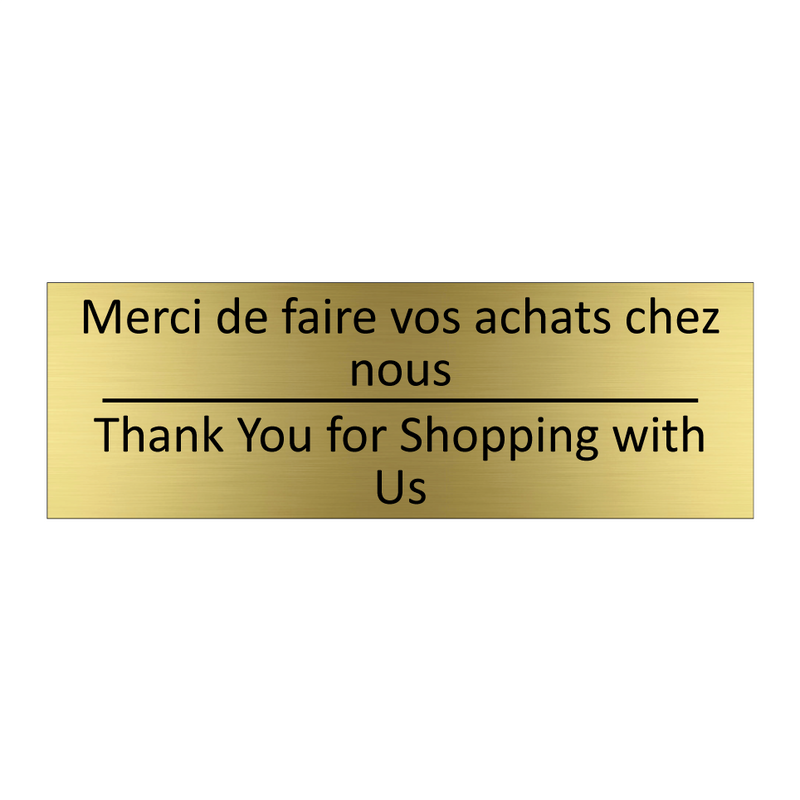 Merci de faire vos achats chez  /.../ - Thank You for Shopping with Us