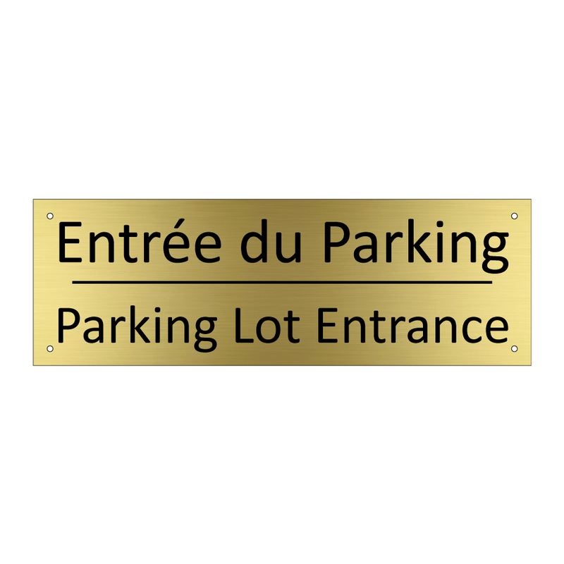 Entrée du Parking - Parking Lot Entrance