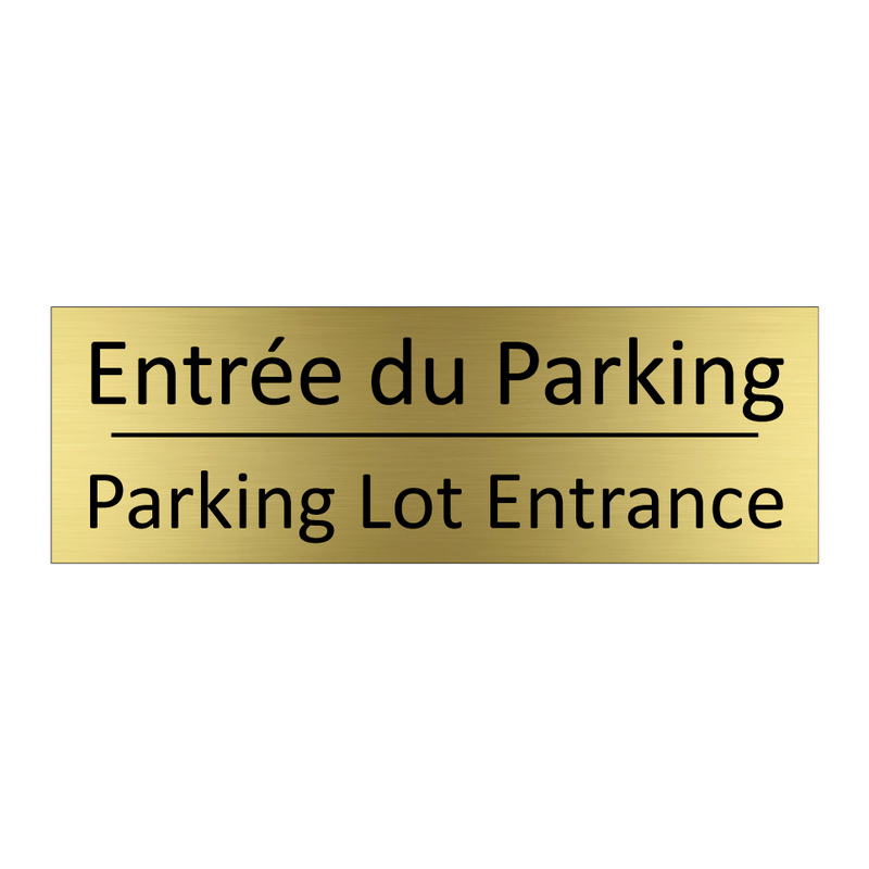 Entrée du Parking - Parking Lot Entrance