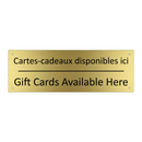 Cartes-cadeaux disponibles ici - Gift Cards Available Here