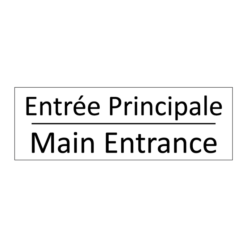 Entrée Principale - Main Entrance