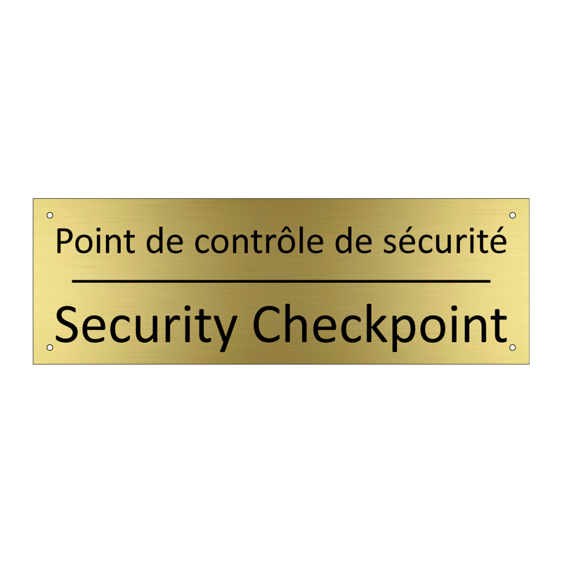 Point de contrôle de sécurité - Security Checkpoint