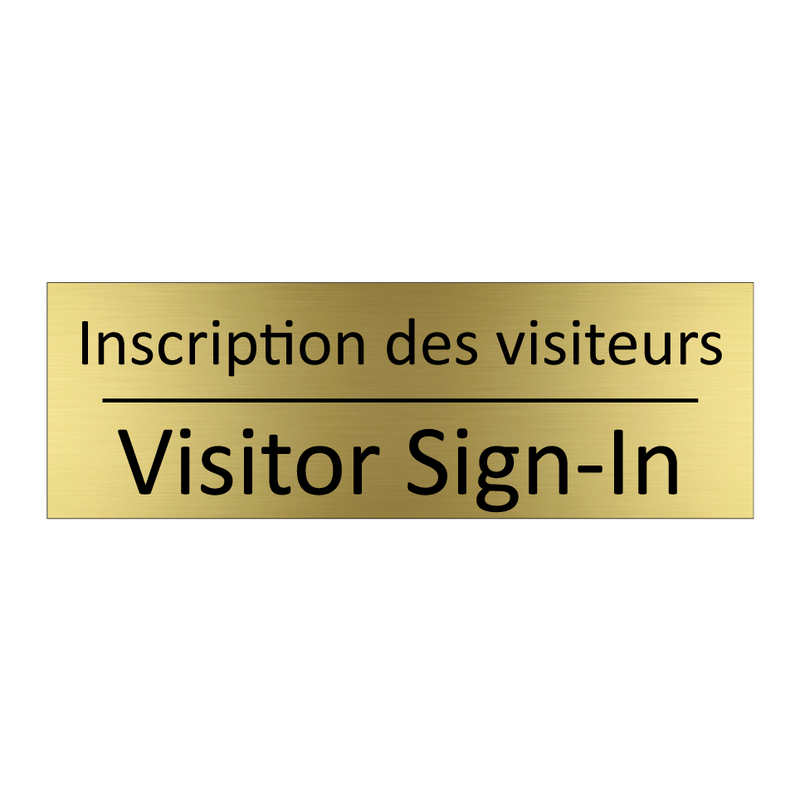 Inscription des visiteurs - Visitor Sign-In