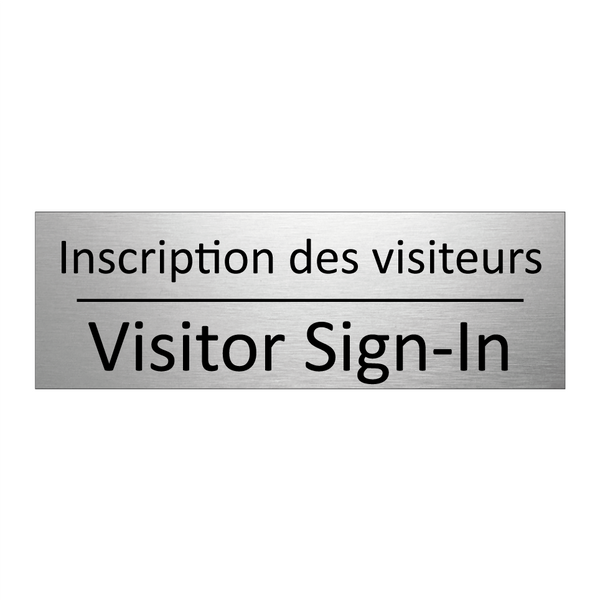 Inscription des visiteurs - Visitor Sign-In