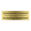 Département de Comptabilité - Accounting Department