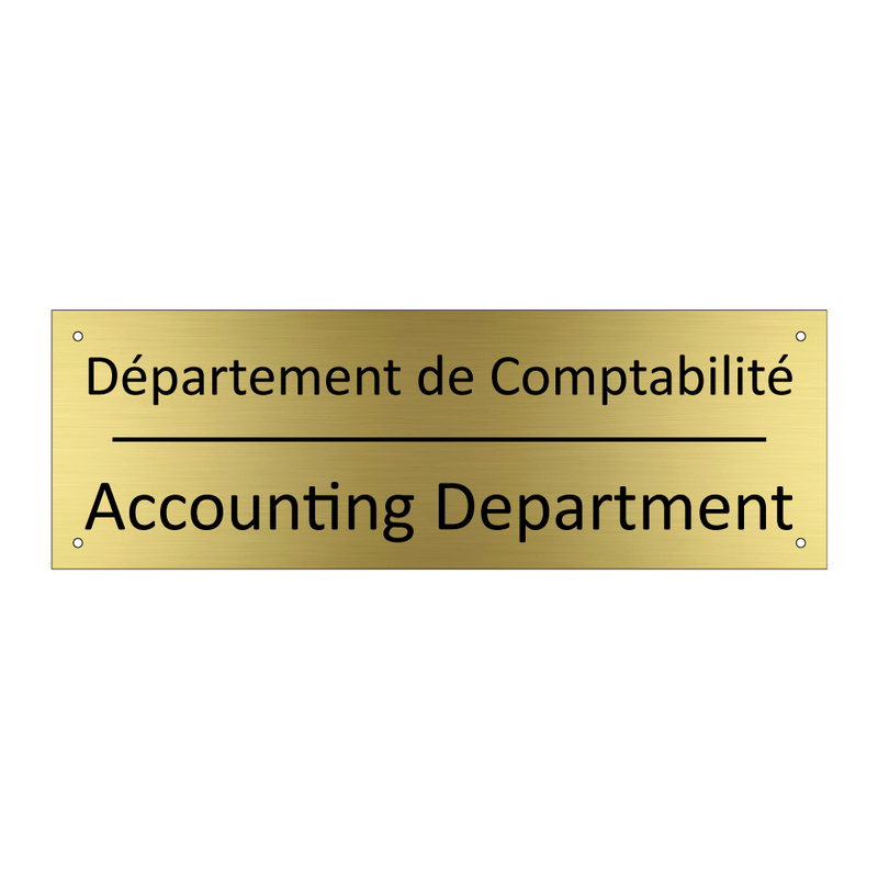 Département de Comptabilité - Accounting Department
