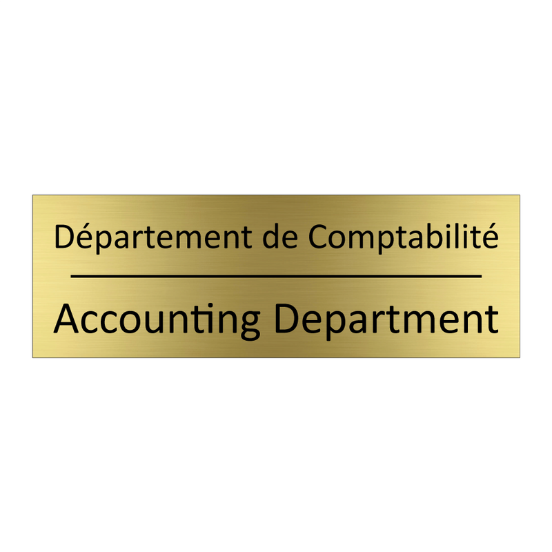 Département de Comptabilité - Accounting Department