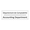Département de Comptabilité - Accounting Department