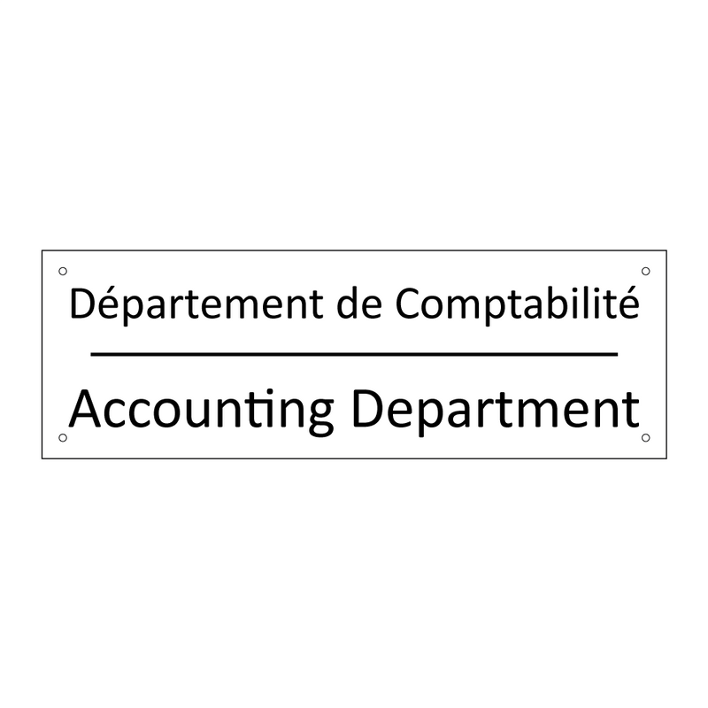 Département de Comptabilité - Accounting Department