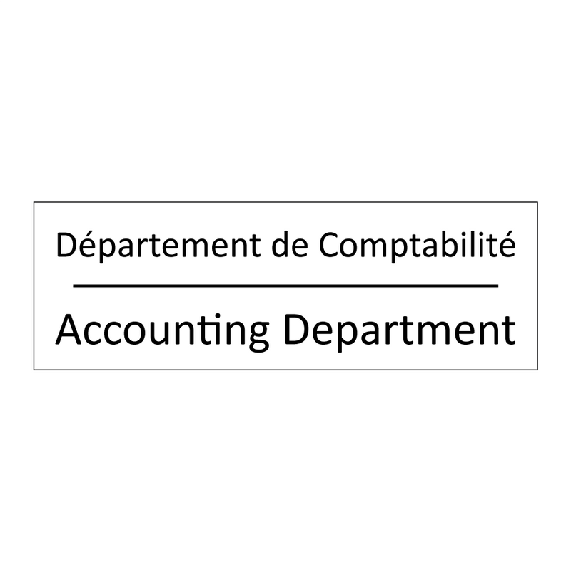 Département de Comptabilité - Accounting Department