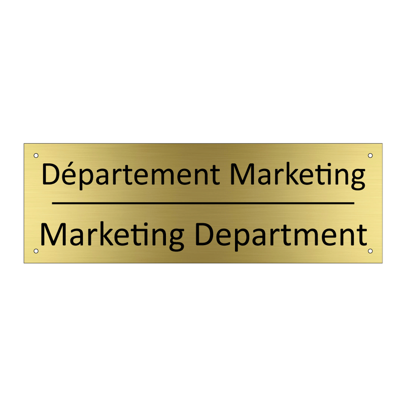 Département Marketing - Marketing Department