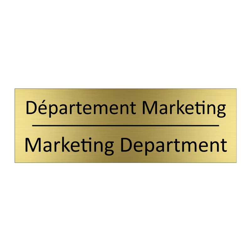 Département Marketing - Marketing Department