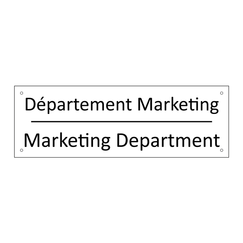 Département Marketing - Marketing Department