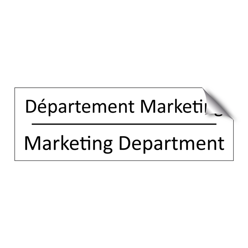 Département Marketing - Marketing Department
