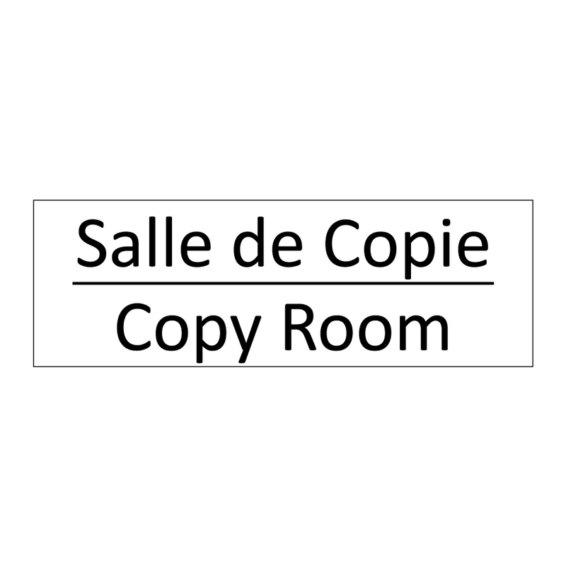 Salle de Copie - Copy Room
