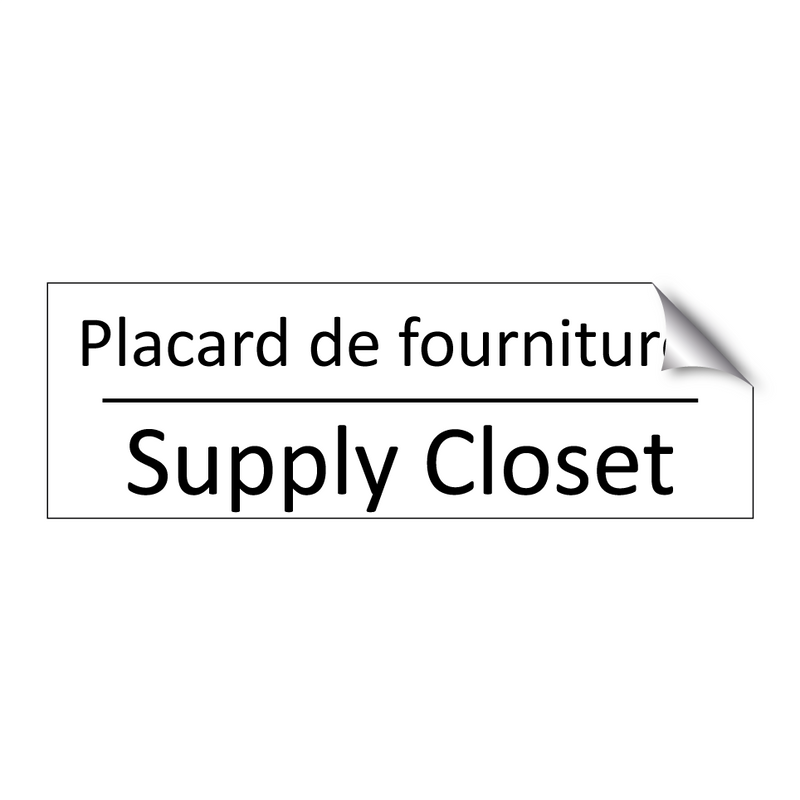 Placard de fournitures - Supply Closet