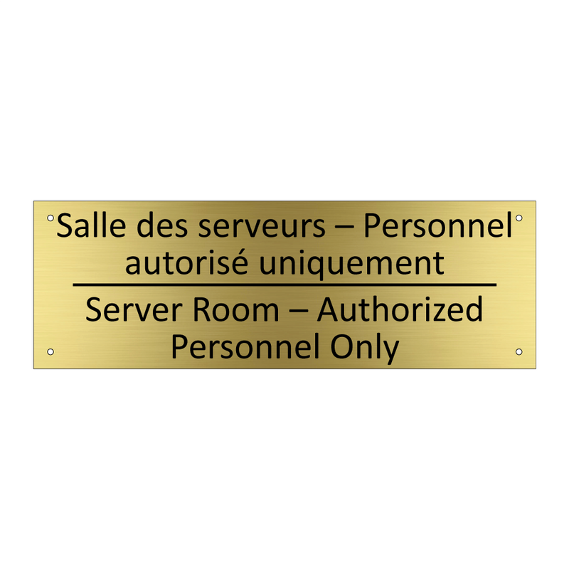 Salle des serveurs – Personnel  /.../ - Server Room – Authorized Personnel  /.../
