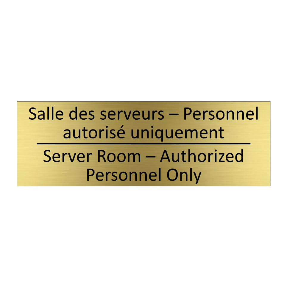 Salle des serveurs – Personnel  /.../ - Server Room – Authorized Personnel  /.../