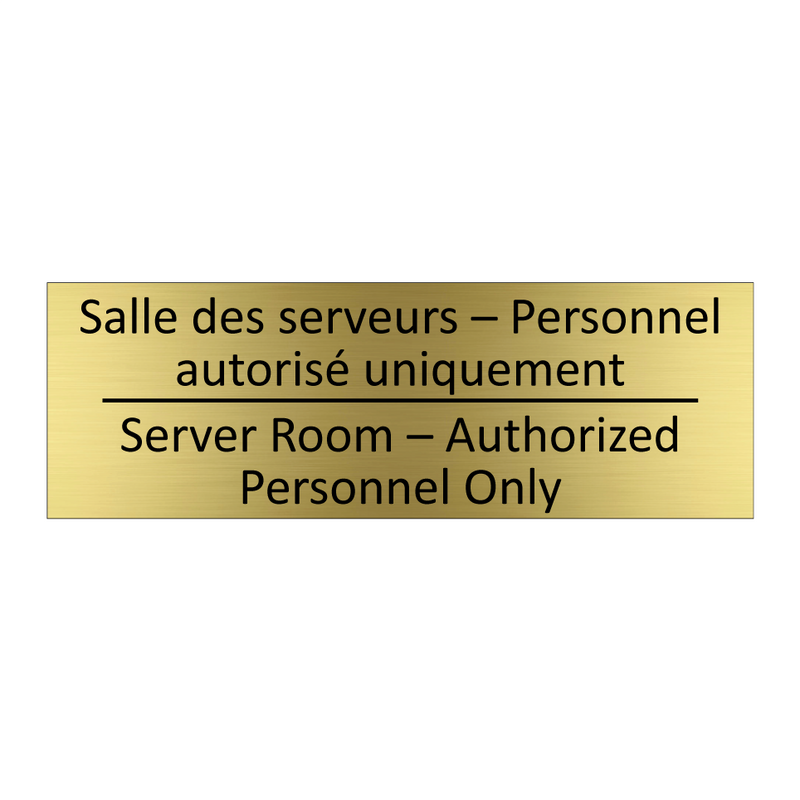 Salle des serveurs – Personnel  /.../ - Server Room – Authorized Personnel  /.../